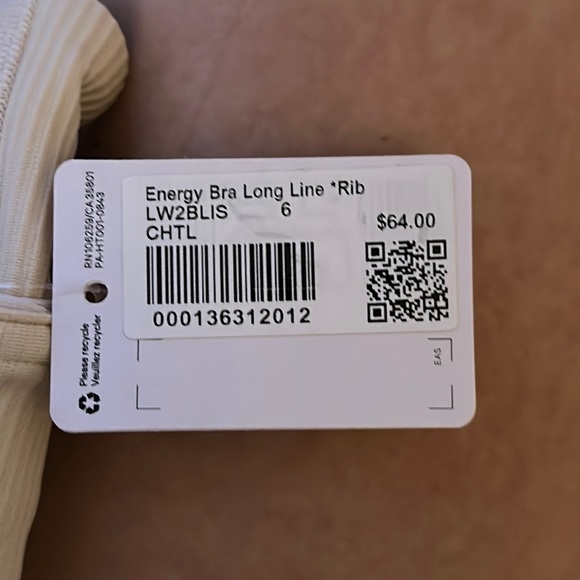 NWT Lululemon Energy Bra - Picture 6 of 6